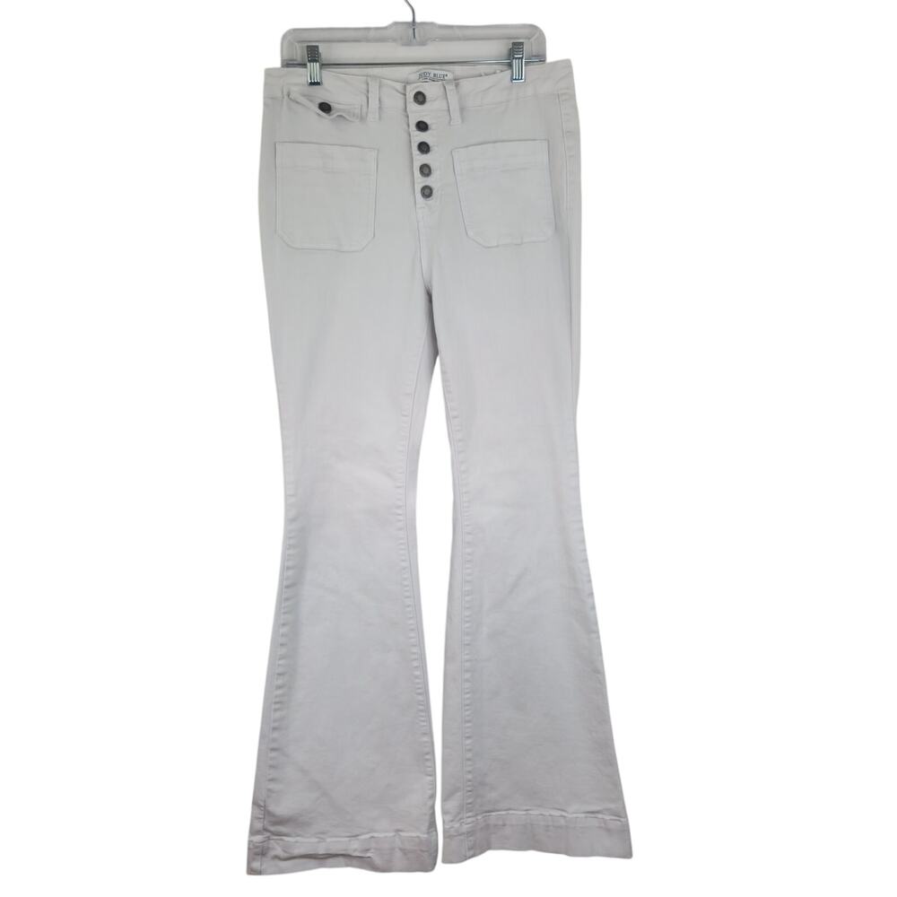 Judy Blue Flare FIt White Jeans Women's 13/31 Hippie Boho Western Festival